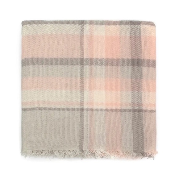 3 total- Women's Fall Fringe Edge Lightweight Cute Plaid Blanket Plaid Scarf - Picture 5 of 6